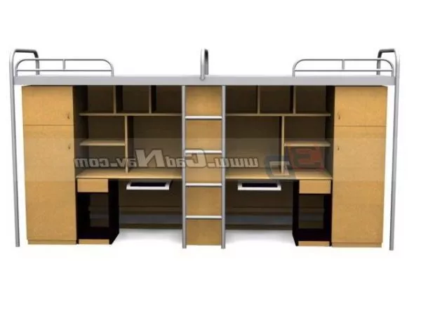 School Furniture Dormitory Bed Unit 3d model School Furniture Dormitory Bed Unit 3d model