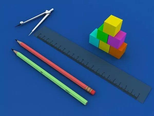 Modern School Building 3d model