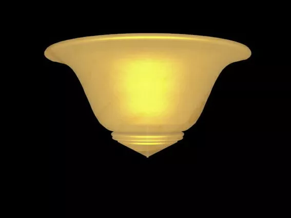 Antique Sconce Lamp With Candlestick 3d model