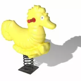 Seahorse Spring Rider Decoration 3d model