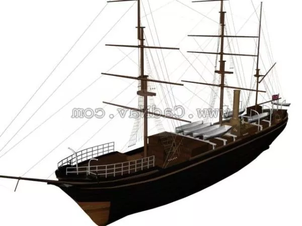 Ancient Sailing Boat 3d model