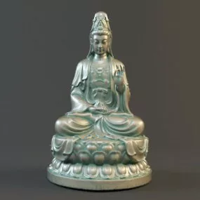Antique Seated Guan Yin Bodhisattva 3d model
