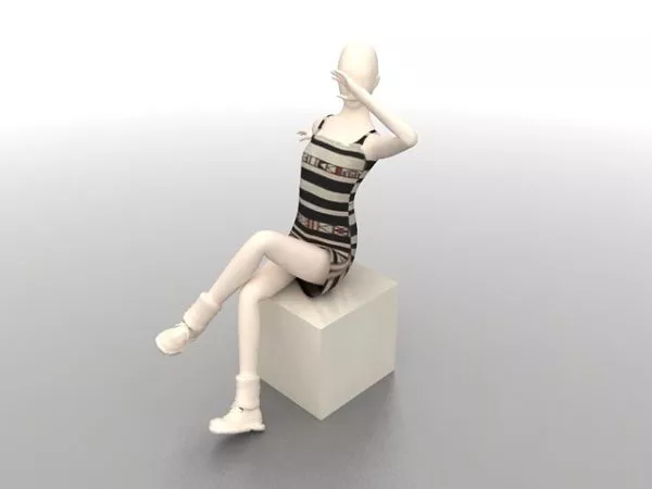 Girl Character Anne 3d model
