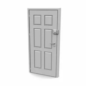 Furniture Security Door With Lock 3d model