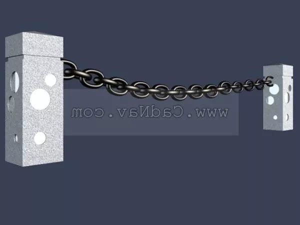 Fence Gate Pattern Handrail 3d model