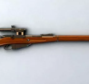 Semi Automatic Rifle Gun 3d model