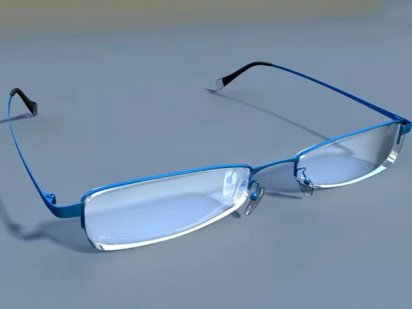 Fashion Semi Rimless Glasses 3d model Fashion Semi Rimless Glasses 3d model