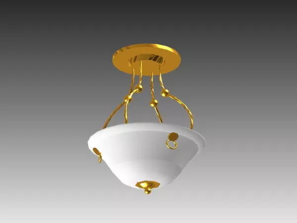 Antique Flush Mount Ceiling Lamp 3d model Antique Flush Mount Ceiling Lamp 3d model
