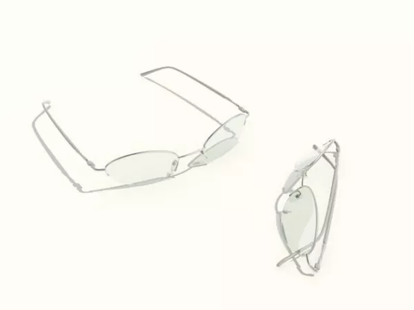 Semi Rimless Fashion Eyeglasses 3d model Semi Rimless Fashion Eyeglasses 3d model