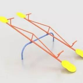 Kids Playground Seesaws 3d model