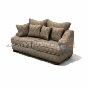 Leather Settee Sofa 3d model