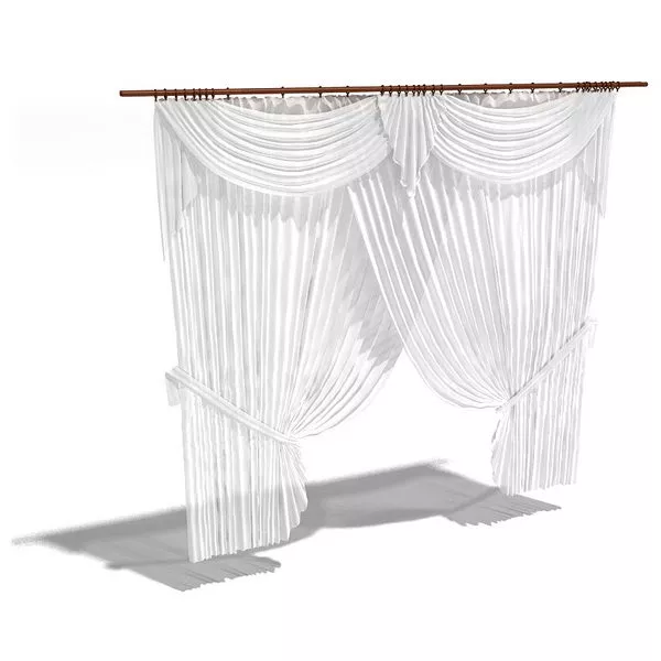Windows Sewing Top Curtains 3d model Windows Sewing Top Curtains 3d model