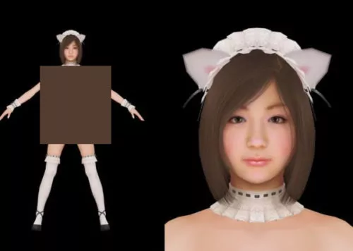 Beauty Anime Maid Character