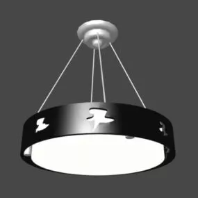 Metal Shade Shadow Pendant Light 3d model
