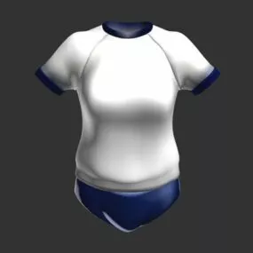 Women Shirt Underwear 3d model