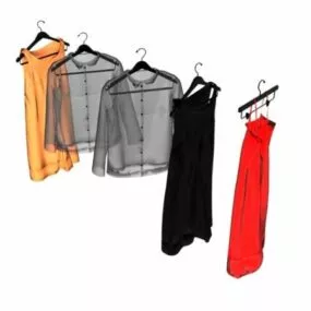 Women Shirts And Dresses 3d model