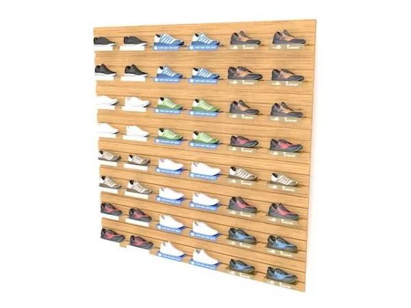 Shoes Store Wall Display Shelving 3d model Shoes Store Wall Display Shelving 3d model