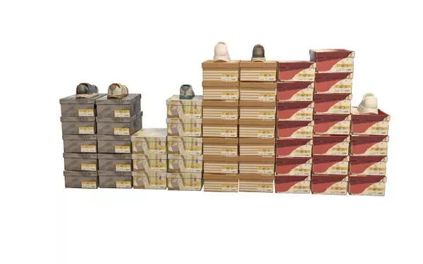 Shoes Packing Boxes 3d model Shoes Packing Boxes 3d model