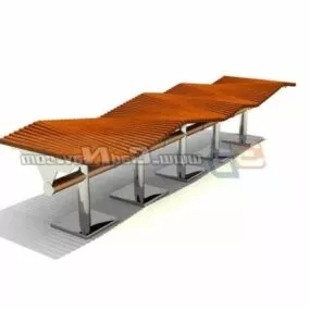 Commercial Center Patio Bench 3d model