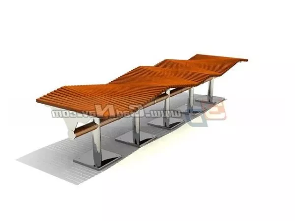 Patio Furniture Set With Umbrella 3d model