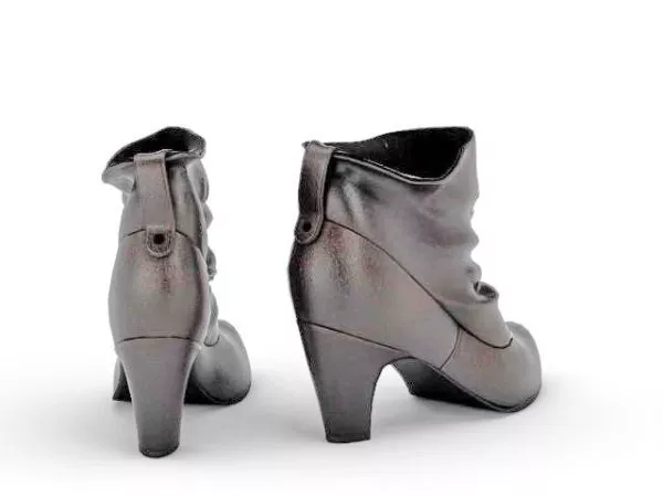 Boots Black Leather 3d model