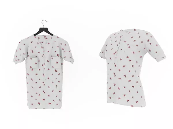 Short Shirts Fashion For Girls 3d model Short Shirts Fashion For Girls 3d model