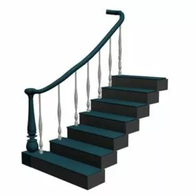 Short Hotel Staircase 3d model