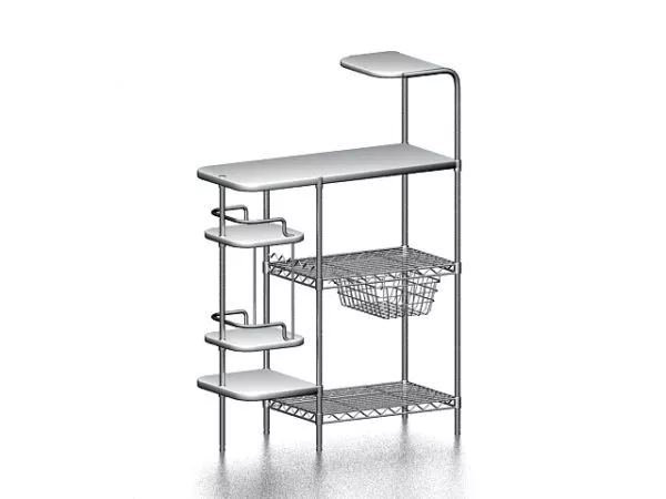 Side Table With Shelfs 3d model Side Table With Shelfs 3d model