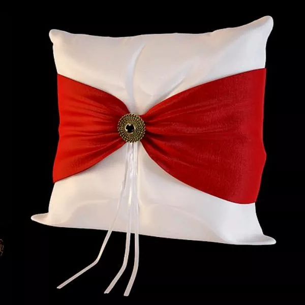 White Red Silk Pillow 3d model White Red Silk Pillow 3d model