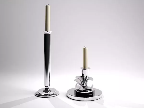 Brass Candles Light 3d model