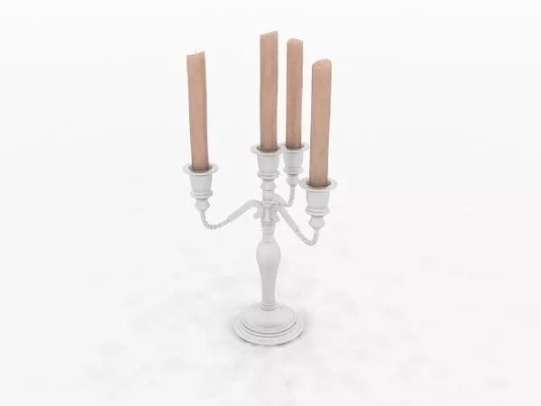 Antique Silver Candelabrum 3d model Antique Silver Candelabrum 3d model