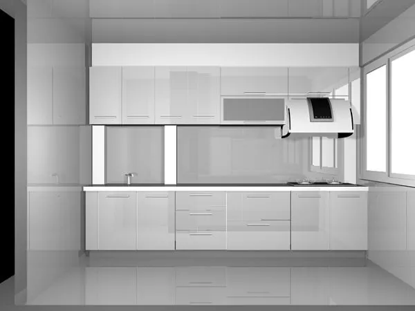 Kitchen Single Extractor Hood 3d model