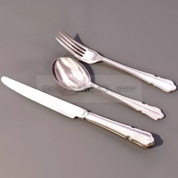 Antique Cutlery Set 3d model