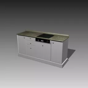 Simple Kitchen Lower Cabinet 3d model