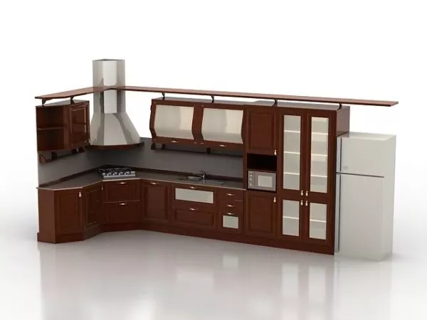 Lowpoly Refrigerator Freezer Smooth Edge 3d model