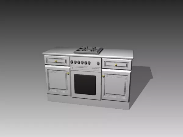 Simple Antique Stove Cabinet 3d model Simple Antique Stove Cabinet 3d model