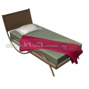 Kids Room Single Bed 3d model