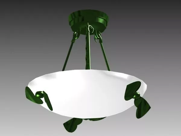 Single Bowl Old Style Pendant Lamp 3d model Single Bowl Old Style Pendant Lamp 3d model