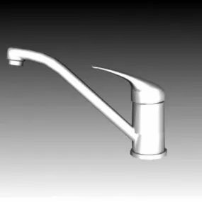 Single Handle Chrome Kitchen Faucet 3d model