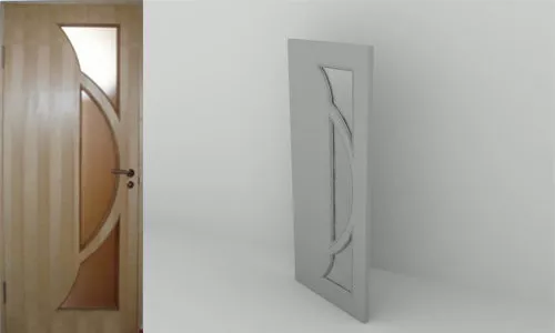 Single Internal Door Furniture 3d model Single Internal Door Furniture 3d model