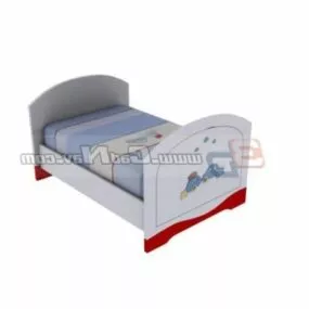Single Kid Bed Furniture 3d model