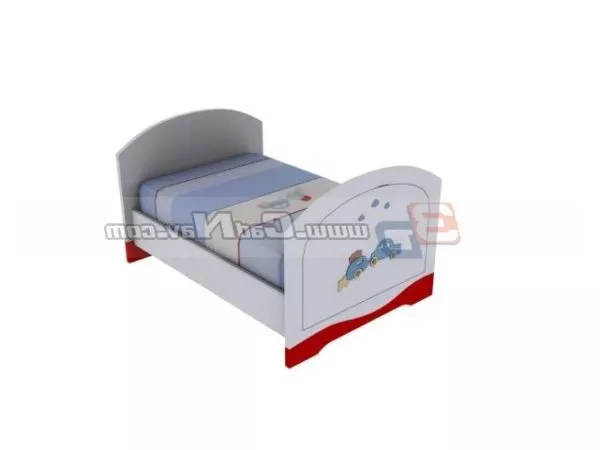 Single Kid Bed Furniture 3d model Single Kid Bed Furniture 3d model