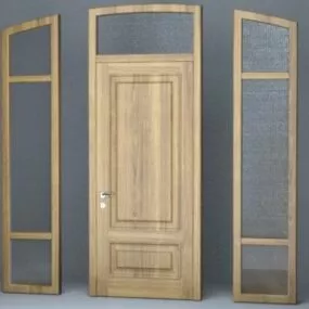 Single Door With French Style 3d model