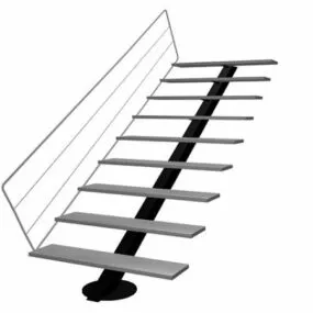 Open Under Single Staircase 3d model