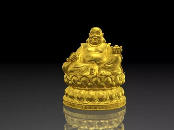 Sitting Laughing Buddha Statue 3d model Sitting Laughing Buddha Statue 3d model