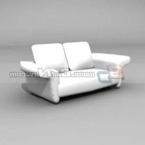 Living Room Two Seats Sofa 3d model