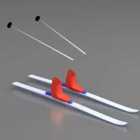 Sport Ski Equipment 3d model