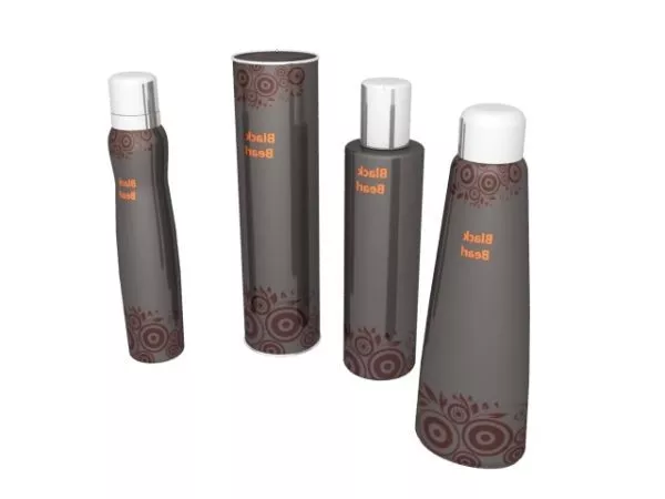 Cosmetic Bottles On Shelf 3d model