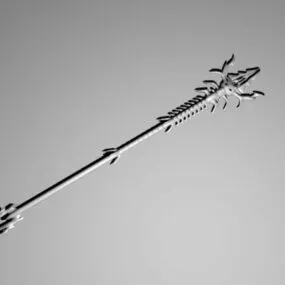 Skull Staff Sword 3d model