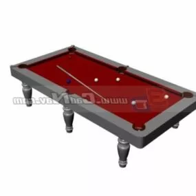 Red Pool Table 3d model